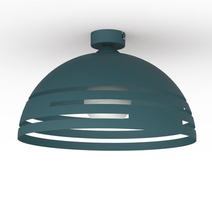 CIRCUIT Plafondlamp, 1XE27, metaal, mediterraan blauw, D40cm
