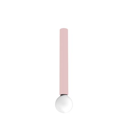 PURO Plafondlamp, 1X E27, metaal, roze, D.4cm H.40cm