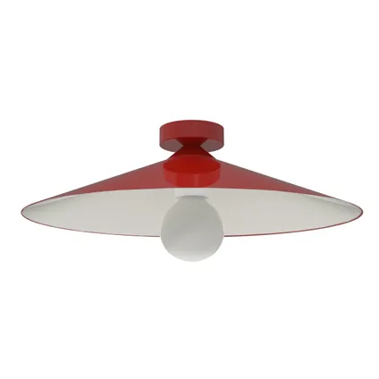 CHAPEAU Plafondlamp, 1XE27, metaal, rood briljant/wit, D40cm 2