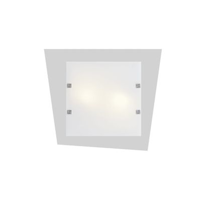 SKINNY Plafondlamp, 4X E27, metaal/glas, wit mat, L50x50cm