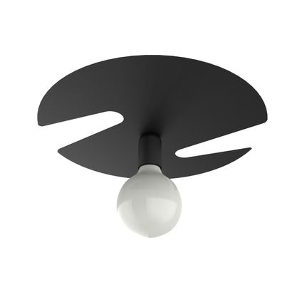 COAST Plafondlamp, 1XE27, metaal, mat zwart, D.40cm