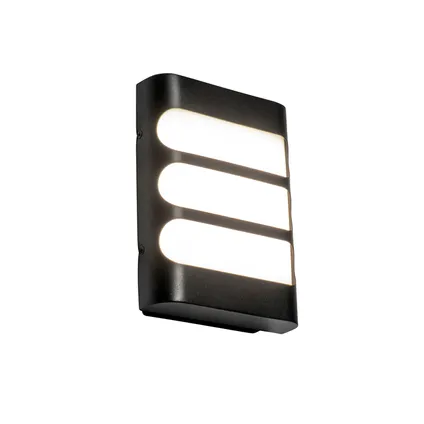 QAZQA Moderne wandlamp zwart incl. LED IP44 - Gaev 3