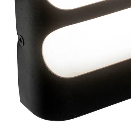 QAZQA Moderne wandlamp zwart incl. LED IP44 - Gaev 6