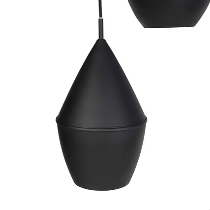 QAZQA Set van 3 smart hanglampen zwart met goud incl. Wifi A60 - Depeche 10