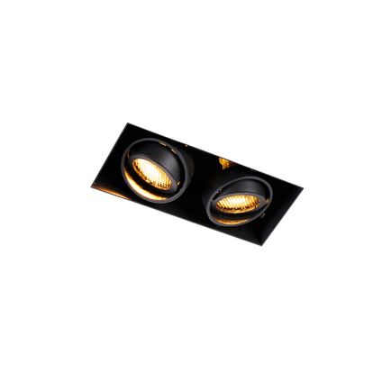 QAZQA Smart inbouwspot zwart Trimless 2-lichts incl. Wifi GU10 - Oneon Honey