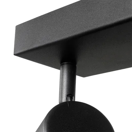 QAZQA Moderne plafondlamp zwart 3-lichts verstelbaar rechthoekig - Jeana 6
