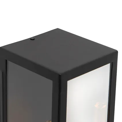 QAZQA Smart buiten wandlamp zwart met glas incl. Wifi ST64 - Rotterdam Long 6