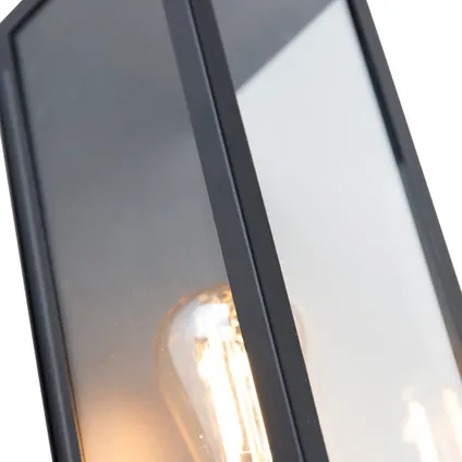 QAZQA Smart buiten wandlamp zwart met glas incl. Wifi ST64 - Rotterdam Long 8