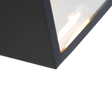 QAZQA Smart buiten wandlamp zwart met glas incl. Wifi ST64 - Rotterdam Long 10