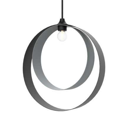 NUCLEO Hanglamp, 1X E27, metaal, zwart/grijs, D.40cm