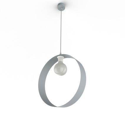 NUCLEO MONO Hanglamp, 1X E27, metaal, grijs, D.40cm