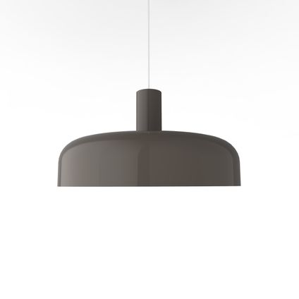 NADIR Hanglamp, 1X E27, metaal, grijs taupe, D.40cm