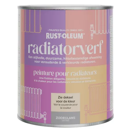 Rust-Oleum Radiatorverf Zijdeglans - Krijtwit 750ml 6