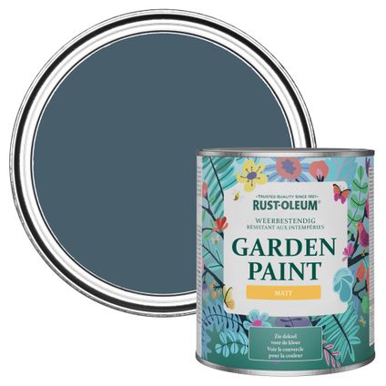 Rust-Oleum Peinture Jardin, Finition Mate - Encre bleu 750ml