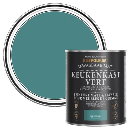 Rust-Oleum Peinture pour Meubles de Cuisine, Mat - Plume de Paon 750ml