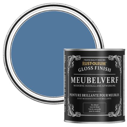 Rust-Oleum Meubelverf Hoogglans - Zijdeblauw 750ml