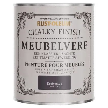 Rust-Oleum Peinture pour Meubles Chalky - Jus de Raisin 750ml 6
