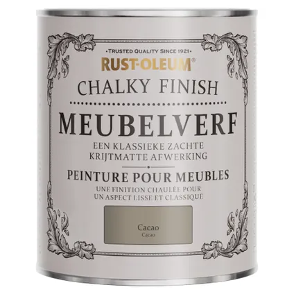 Rust-Oleum Peinture pour Meubles Chalky - Cacao 750ml 6