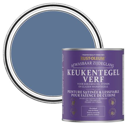 Rust-Oleum Peinture pour Faïence de Cuisine, Satin - Rivière Bleue 750ml