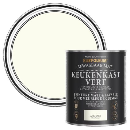 Rust-Oleum Peinture pour Meubles de Cuisine, Mat - Blanc Antique 750ml