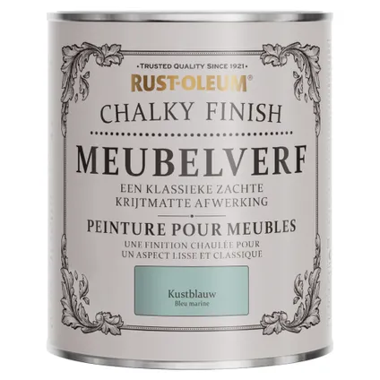 Rust-Oleum Meubelverf Chalky - Kustblauw 750ml 6