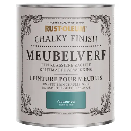 Rust-Oleum Meubelverf Chalky - Pauwenveer 750ml 6