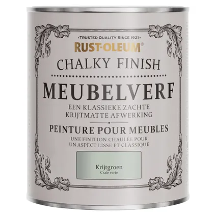 Rust-Oleum Meubelverf Chalky - Krijtgroen 750ml 6
