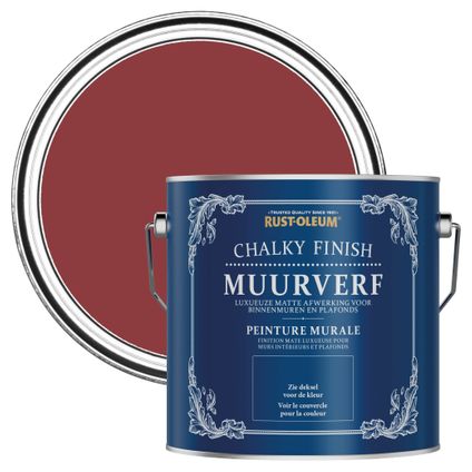 Rust-Oleum Chalky Finish Muurverf - Imperium Rood 2,5L