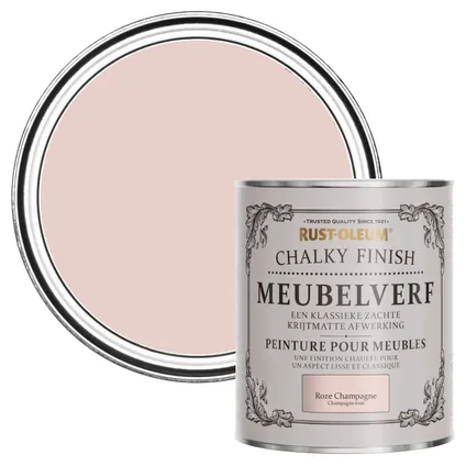 Rust-Oleum Meubelverf Chalky - Roze Champagne 750ml