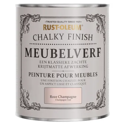 Rust-Oleum Meubelverf Chalky - Roze Champagne 750ml 6