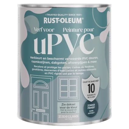 Rust-Oleum Verf voor PVC Zijdeglans - Grafiet 750ml 7