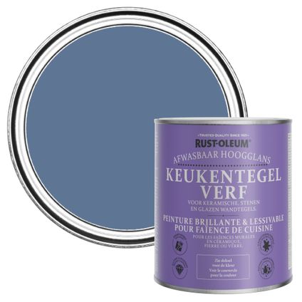Rust-Oleum Peinture pour Faïence de Cuisine, Brillant - Rivière Bleue 750ml
