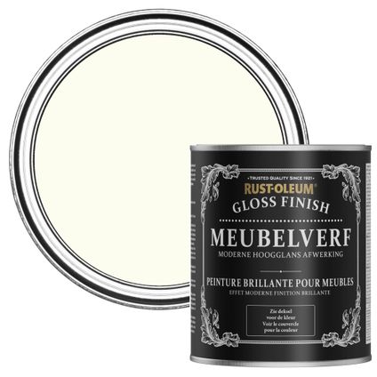 Rust-Oleum Peinture pour Meubles Finition Brillante - Blanc Antique 750ml