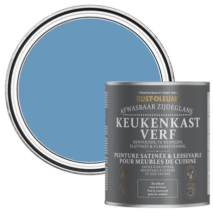 Rust-Oleum Keukenkastverf Zijdeglans - Korenbloemblauw 750ml