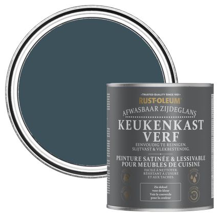 Rust-Oleum Peinture pour Meubles de Cuisine, Satin - Bleu du Soir 750ml