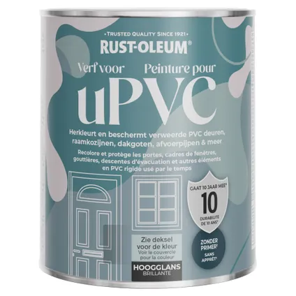 Rust-Oleum Peinture pour PVC, Finition Brillante - Feuille de Thé 750ml 7