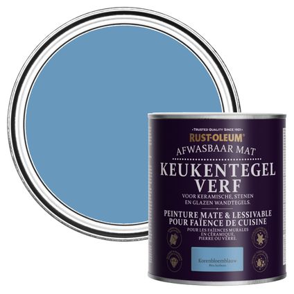 Rust-Oleum Keukentegelverf Mat - Korenbloemblauw 750ml