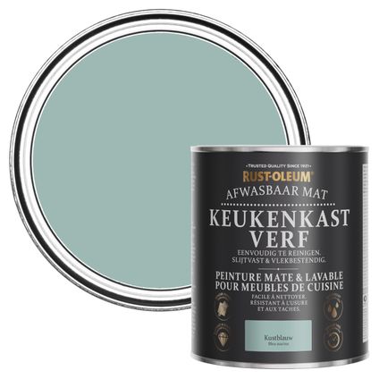 Rust-Oleum Peinture pour Meubles de Cuisine, Mat - Bleu Littoral 750ml