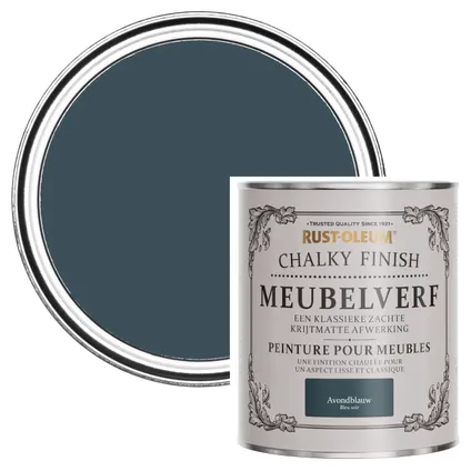 Rust-Oleum Meubelverf Chalky - Avondblauw 750ml