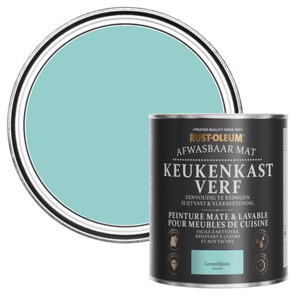 Rust-Oleum Peinture pour Meubles de Cuisine, Mat - Bleu Vert 750ml