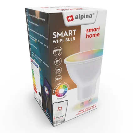 Alpina Smart ledlamp RGB+WW GU10 5W 6