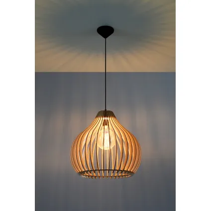 Sollux hanglamp Aprilla Ø 43cm hout 3