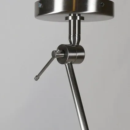 Ylumen hanglamp Knik met witte kap Ø 40cm mat-chroom 2