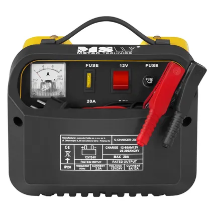 MSW Auto acculader - 12/24V - 8/12A - hellend paneel S-CHARGER-20A.2 2