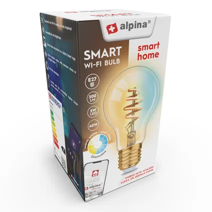 Alpina Smart LED lamp WW E27 5W B 6