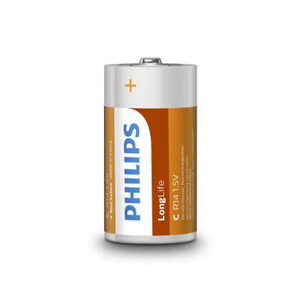 Philips 2 C-Batterijen R14 1.5V