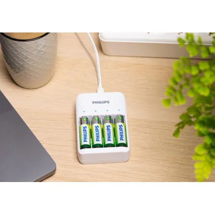 Philips Chargeur Piles Rechargeable USB 2
