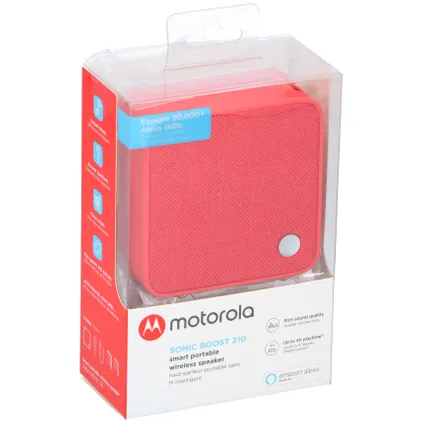 Motorola Sonic Boost 210 speaker - compact - 6W - Bluetooth - rood - ingebouwde microfoon 4