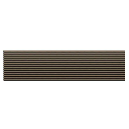 Akupanel Akoestische Wandpaneel Eiken Walnoot 3-zijdig Gefineerd Lattenwand 270 x 60 cm 5