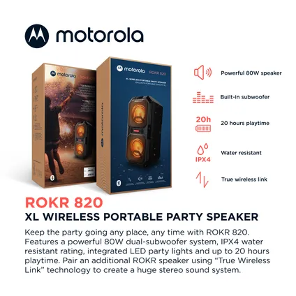 Motorola Enceinte Bluetooth ROKR 820 80W 2